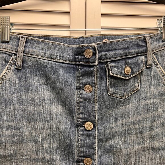 GAP Button Down Denim Skirt Size 27 - Picture 3 of 4